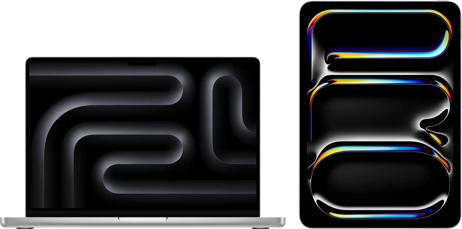 MacBook Pro and iPad Pro side by side.