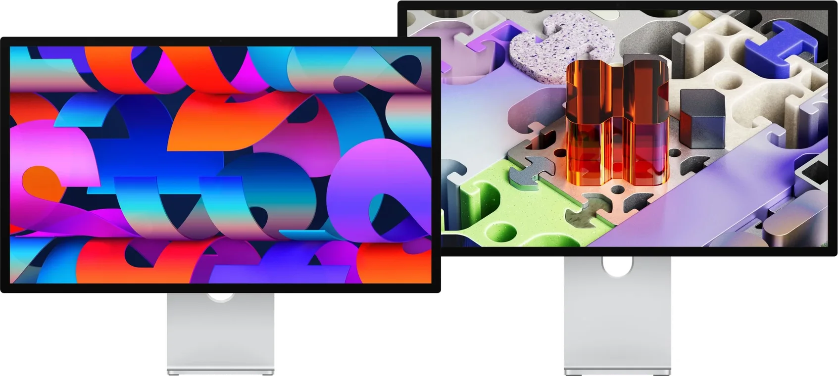 Studio Display and Studio Display XDR side by side.